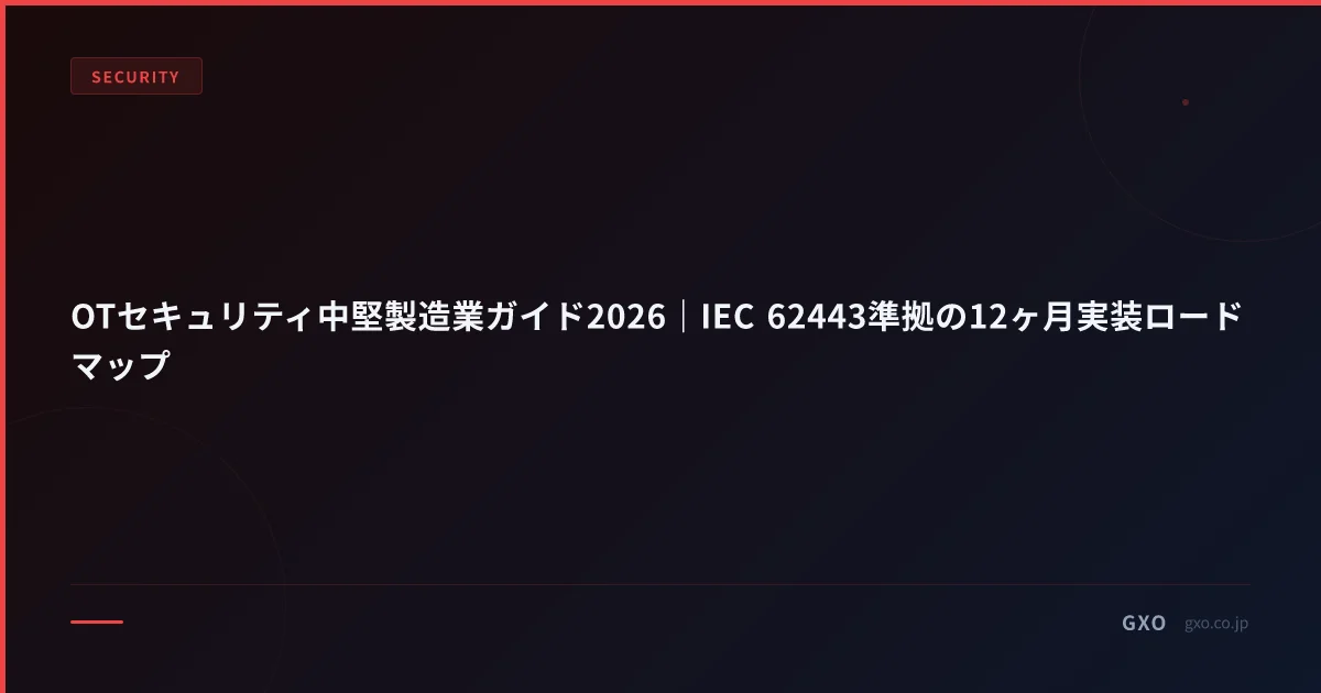 OTセキュリティ中堅製造業ガイド2026｜IEC 62443準拠の12ヶ月実装ロードマップ
