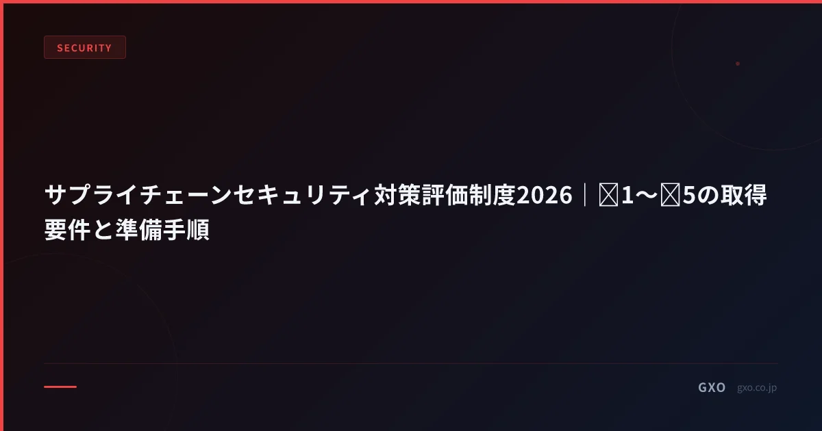 サプライチェーンセキュリティ対策評価制度2026｜★1〜★5の取得要件と準備手順
