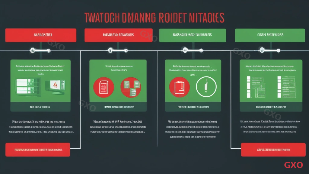Professional infographic showing top 5 common configuration mistakes when deploying network switches. Each mistake shown as a warning card with red icon: VLAN mismatch, stack priority conflict, PoE budget overflow, firmware version mismatch, and missing backup config. Each card includes a brief fix recommendation in green. Clean layout with red and green contrast colors.