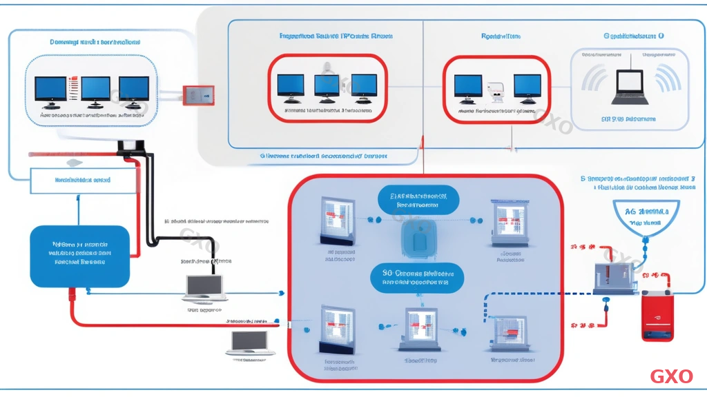 Technical diagram showing PoE power delivery from a network switch to various endpoints: wireless access point consuming 25W, IP phone consuming 15W, security camera consuming 30W. Power budget calculation shown at the bottom with total wattage. Clean engineering diagram style with power flow arrows in red and data flow in blue.