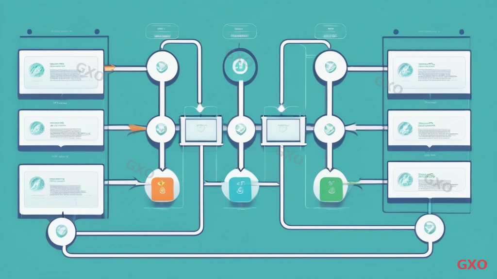 Clean modern illustration showing step-by-step dual path power feed design procedure. Five sequential steps shown as connected blocks: 1) Load survey, 2) Panel capacity calculation, 3) Cable route planning with A/B separation, 4) Breaker assignment, 5) Testing and verification. Each step has a small icon. Blue and green color coding for A/B paths. Flowchart style with arrows connecting steps.
