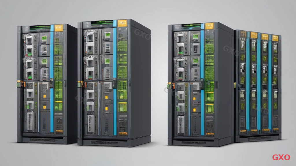 Technical diagram comparing four power redundancy configurations: N (no redundancy), N+1 (one extra unit), 2N (fully duplicated), and 2N+1 (fully duplicated plus spare). Each configuration shown as a row with UPS icons feeding into server racks. Color-coded: N in gray, N+1 in blue, 2N in green, 2N+1 in gold. Labels showing availability percentage and relative cost for each. Clean engineering diagram style.