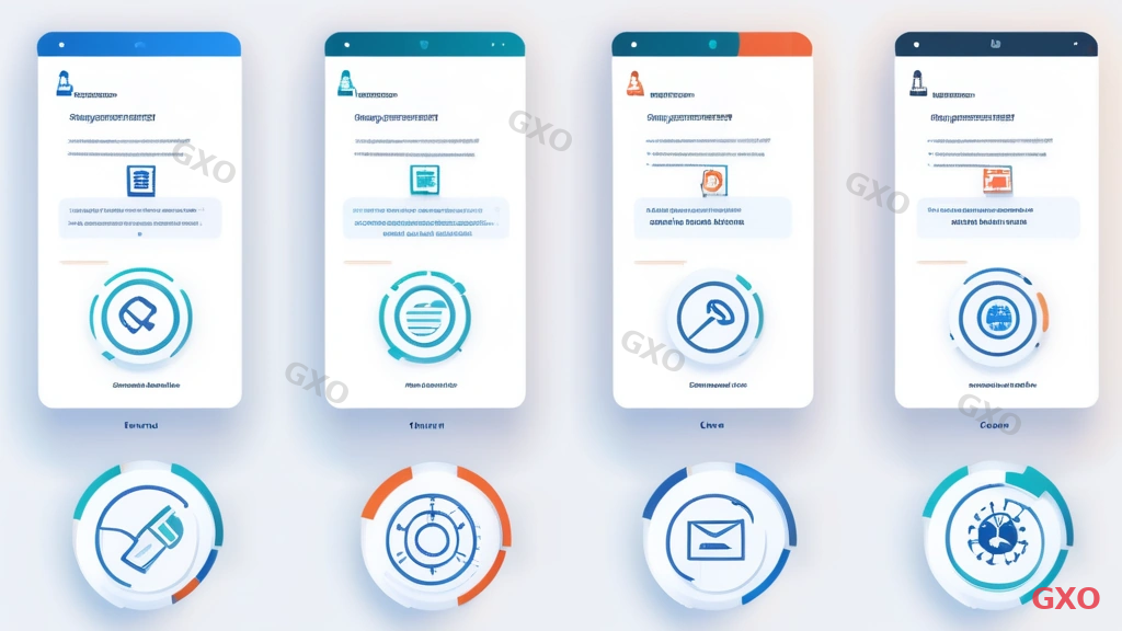 Professional infographic showing a post-migration testing checklist organized in four quadrants: Web display verification (browser icons), Email send/receive testing (envelope icons), Application function testing (gear icons), and Performance benchmarking (speedometer icon). Each quadrant has 3-4 specific test items with pass/fail checkboxes. Clean corporate design.