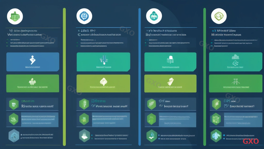 Professional infographic displaying a side-by-side comparison chart of V2V vs P2V migration. Seven comparison axes shown in a clean table format: source environment, target environment, downtime, tools, cost, difficulty level, and typical use case. Blue column for V2V, green column for P2V. Modern flat design with clear icons for each category.