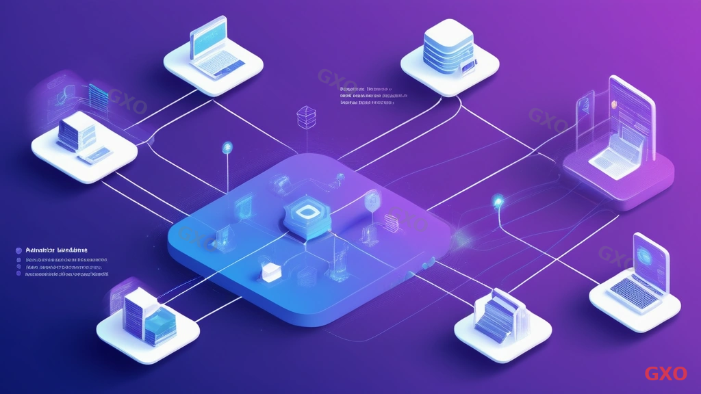 Professional infographic displaying SD-WAN architecture with a central cloud controller at the top, connected to multiple branch offices below. Each branch shows two WAN links (MPLS and Internet) being managed by the SD-WAN edge device. Arrows show dynamic traffic routing between links. Dashboard interface shown in corner displaying network analytics. Modern tech style with purple and blue gradient. Highlighting centralized management and intelligent traffic routing of SD-WAN.