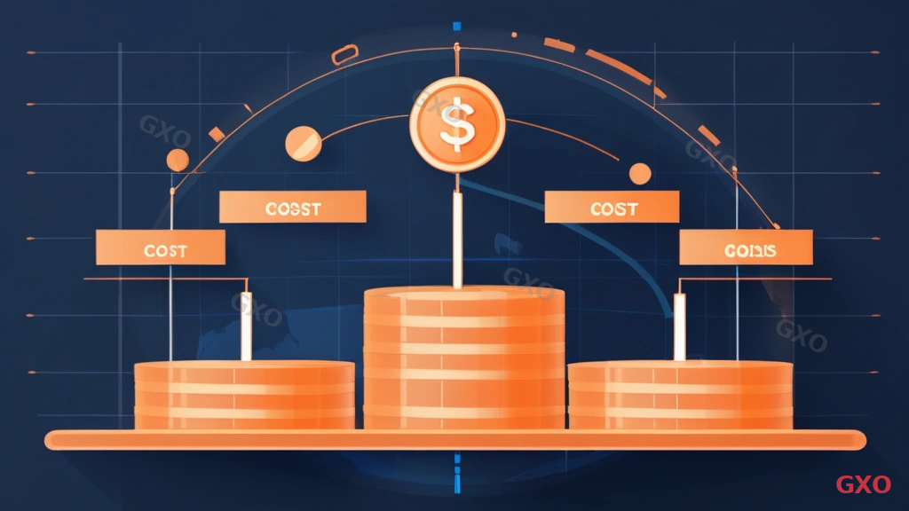 Clean modern illustration showing a balance scale. Left side has a stack of coins labeled 'Cost' in a warm orange tone, right side has a shield icon with uptime graph labeled 'Availability' in cool blue. Background shows a world map with connection lines between Tokyo and Rome. Corporate flat design style with subtle grid lines. Highlighting the tension between cost reduction and high availability in global enterprises.