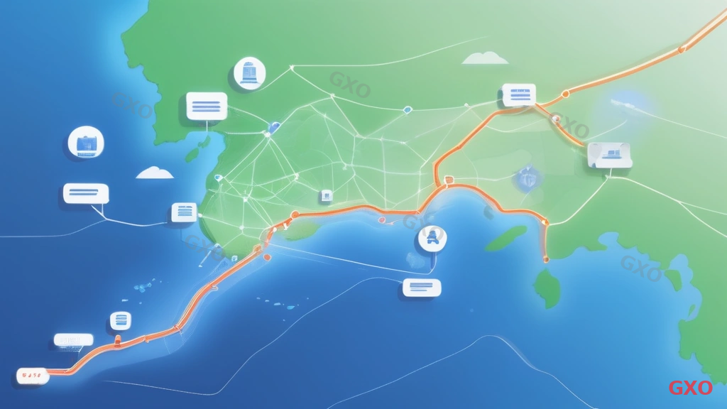 Clean modern illustration showing a map of Japan with three VPN server locations marked (Tokyo, Osaka, Fukuoka). Dashed lines connect a remote worker icon in a rural area to each server, with latency values (ms) displayed next to each connection line. Shorter lines show lower latency. Light geographic map style with blue connection lines and subtle gradient background.