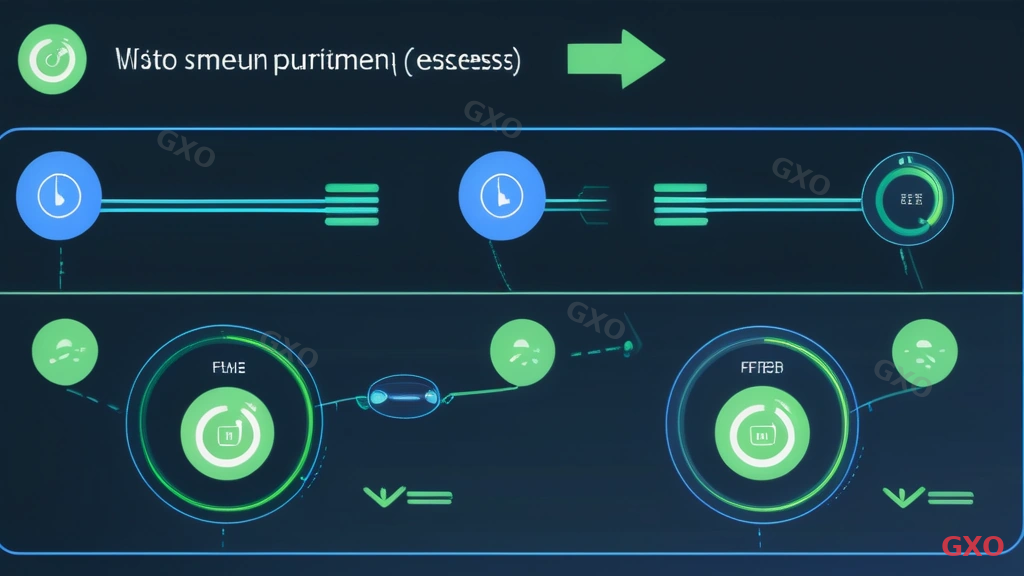 Step-by-step illustration showing VPN protocol switching process. Three numbered steps: 1) Check current protocol in VPN settings panel, 2) Select faster protocol (WireGuard highlighted), 3) Test speed after change with before/after speed meters. Clean instructional design with numbered circles and arrows, blue and green color scheme.