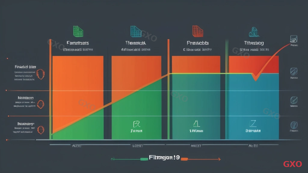 Technical diagram illustrating the relationship between different throughput values in a FortiGate firewall. A horizontal bar chart showing decreasing throughput from left to right: Firewall 10 Gbps (green bar), IPS 1.4 Gbps (blue bar), NGFW 1 Gbps (orange bar), Threat Protection 900 Mbps (red bar). Arrows between bars with labels explaining what features are added at each stage. Clean white background, modern technical illustration style with subtle grid lines.