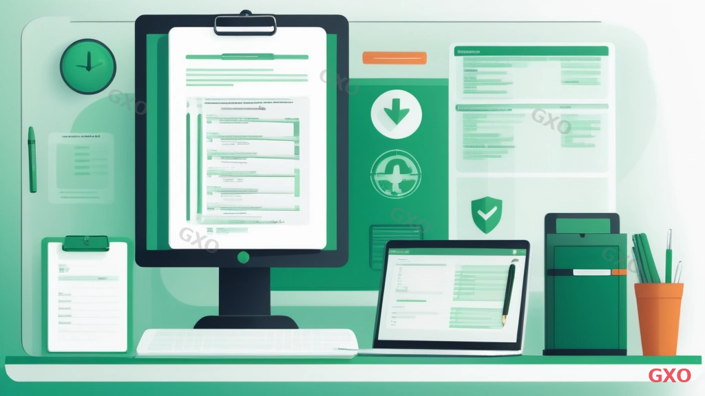 Clean modern illustration of a pre-deployment checklist for network security. A clipboard with checkmark items listed vertically: network topology diagram, current bandwidth measurement, user count survey, license selection, existing firewall migration plan. Each item has a small relevant icon beside it. A hand holding a pen checking off items. Warm professional office color tones with green checkmarks, white background.