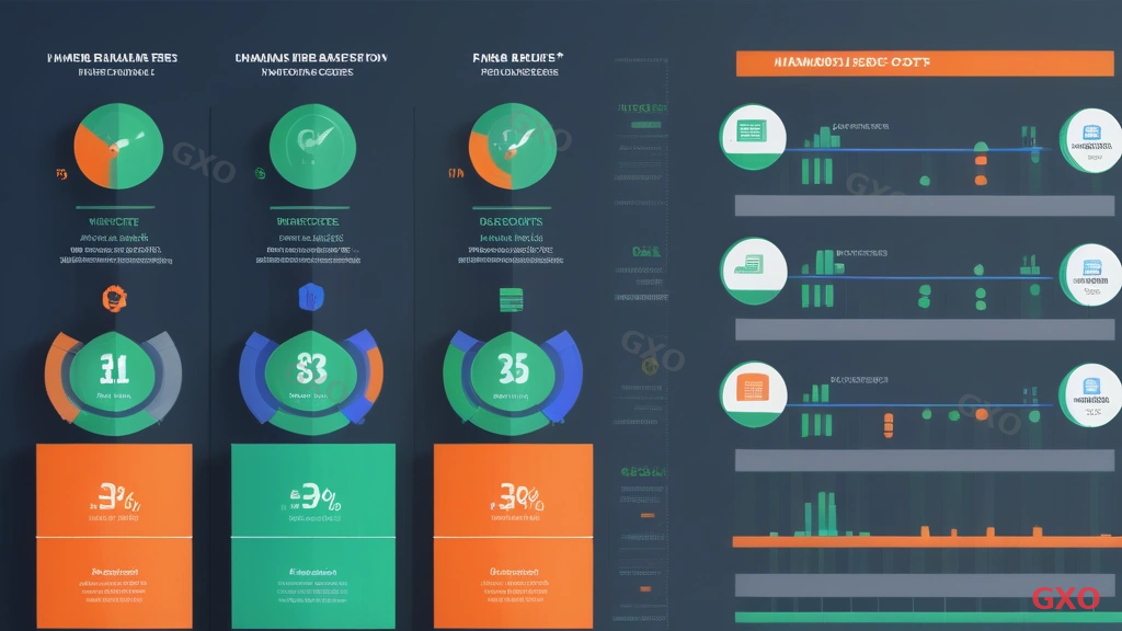 Professional infographic comparing cost structures of three enterprise firewall products. Three columns with stacked bar charts showing initial hardware cost, annual license fees, and optional add-on costs. Below each column, icons representing included vs paid features. Clean business presentation style with dollar signs and percentage indicators. Light gray background with blue, orange, and green accent colors for each vendor.