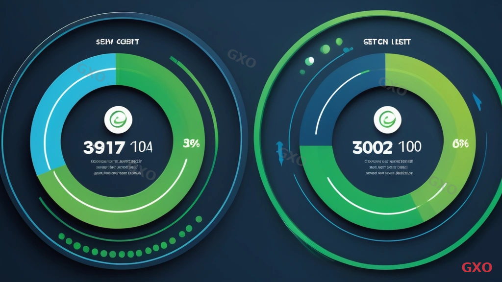 Professional infographic comparing energy efficiency between Gen10 and Gen11 servers. Large circular chart showing 37% improvement in performance per watt. Side-by-side power consumption comparison with lightning bolt icons. Green and blue color scheme emphasizing sustainability and efficiency. Clean white background with modern data visualization.