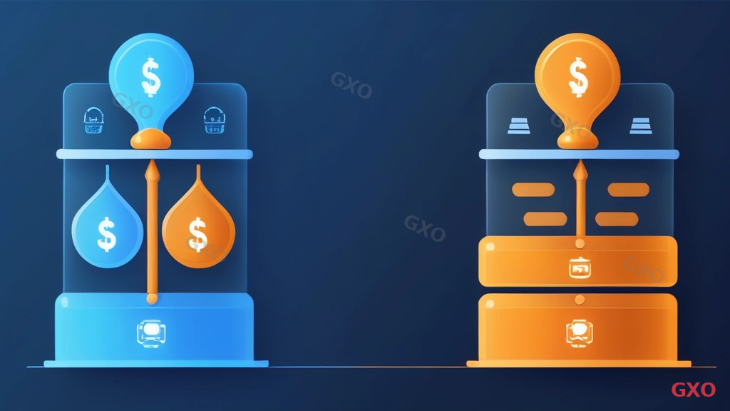 Clean illustration of a decision balance scale. Left side labeled 'Continue Gen10' with cost savings and short-term use icons. Right side labeled 'Upgrade Gen11' with performance and security icons. Balanced neutral presentation without bias. Warm amber and cool blue contrasting colors. Professional business decision-making visual concept.