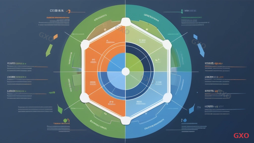Clean modern illustration showing five decision criteria as a radar chart or pentagon diagram. Five axes labeled: Budget, Timeline, System Criticality, Technical Capability, and Business Plan. Three overlapping colored areas showing how each option (replacement in blue, cloud in green, maintenance in orange) scores differently on each axis. Professional business illustration style with subtle Japanese design elements.
