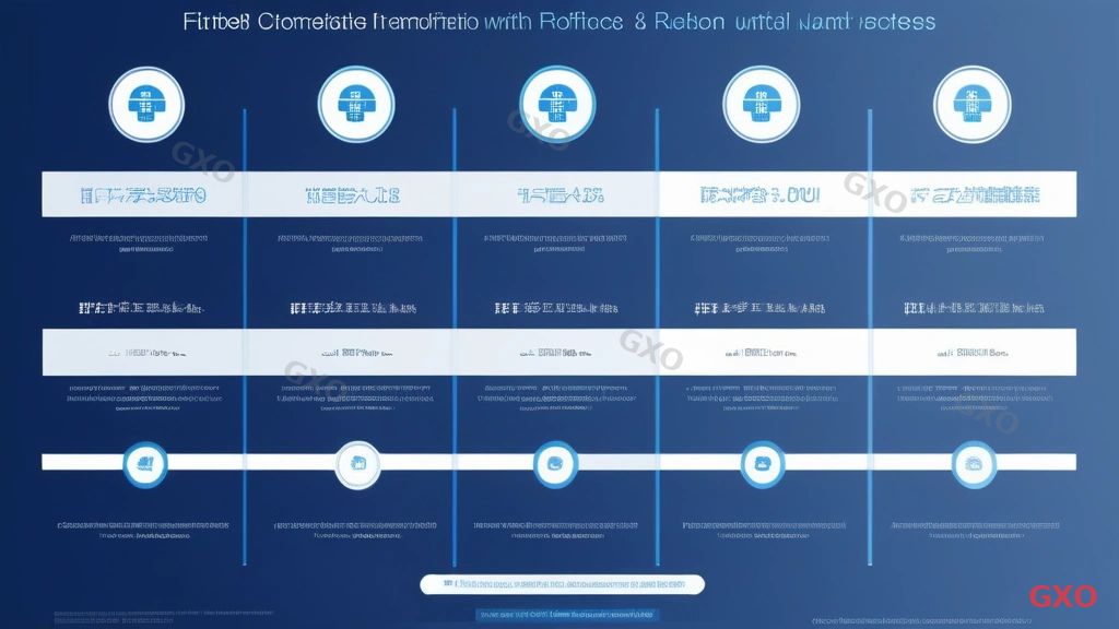 Professional comparison table infographic of major Japanese corporate ISP providers. Five columns representing different provider categories: nationwide carrier, telecom conglomerate, high-speed specialist, and independent ISP. Rows compare: fixed IP availability, bandwidth guarantee options, SLA uptime percentage, 24/7 support availability, monthly price range, and IPv6 IPoE support. Each cell uses checkmarks, crosses, or specific values. Corporate blue header with alternating white and light gray rows. Clean business presentation style.