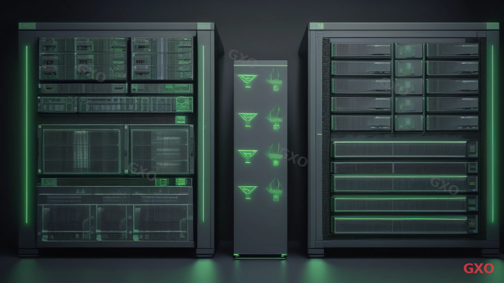 Technical diagram illustrating high availability server architecture for manufacturing, showing redundant server cluster with automatic failover, RAID storage arrays, dual power supplies, load balancer, and heartbeat monitoring between primary and secondary servers, clean technical illustration style with green indicators for active components and gray for standby, professional engineering blueprint aesthetic