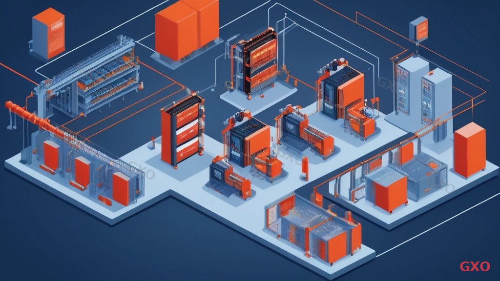 Technical diagram illustrating the risk structure of MES (Manufacturing Execution System) directly connected to production line servers in a factory, showing data flow between PLC controllers, MES application server, and production equipment, red warning indicators highlighting single points of failure, clean infographic style with industrial blue and orange color scheme