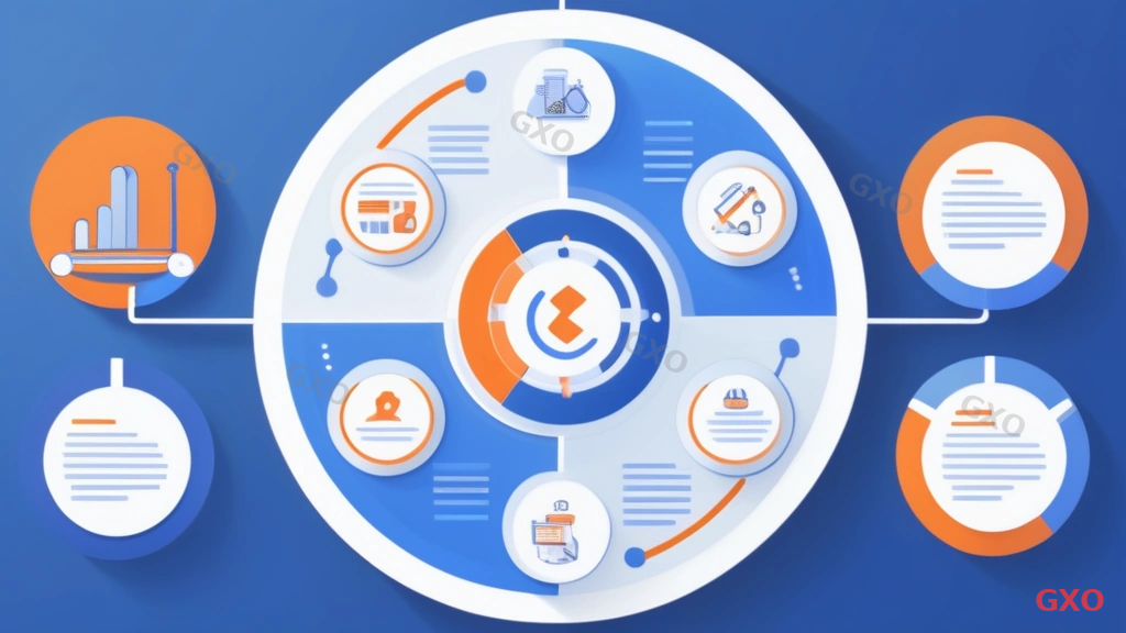 Clean modern illustration showing the ongoing operation and maintenance management cycle. A circular diagram with four stages: Daily Monitoring, Periodic Reporting, Issue Resolution, and Improvement Planning. In the center, a handover document icon represents knowledge transfer. Around the circle, icons show documentation, team meeting, alert notification, and maintenance schedule. Warm professional colors with blue and orange accents on light background.
