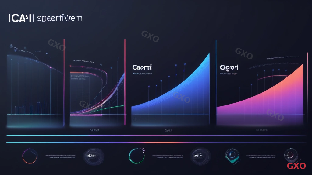 3製品の性能特性とスケールアウト比較 Clean modern illustration showing performance benchmark comparison across three HCI platforms. Line graphs showing IOPS, throughput, and latency metrics. Three overlapping performance curves with distinct colors. Scale-out architecture diagram showing node addition and linear performance growth. Technical but accessible visual style with data points and trend lines on dark background with bright accent colors.
