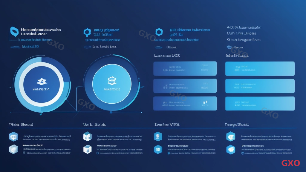 2026年HCI市場の全体像と3製品の位置づけ Professional infographic showing the HCI market landscape in 2026. Three circular diagrams representing Nutanix, VMware vSAN, and Azure Stack HCI with their key characteristics. A bar chart showing market growth from 15 billion USD to projected 70 billion USD. Clean corporate design with data visualization elements. Blue gradient background with white text and accent colors for each vendor.