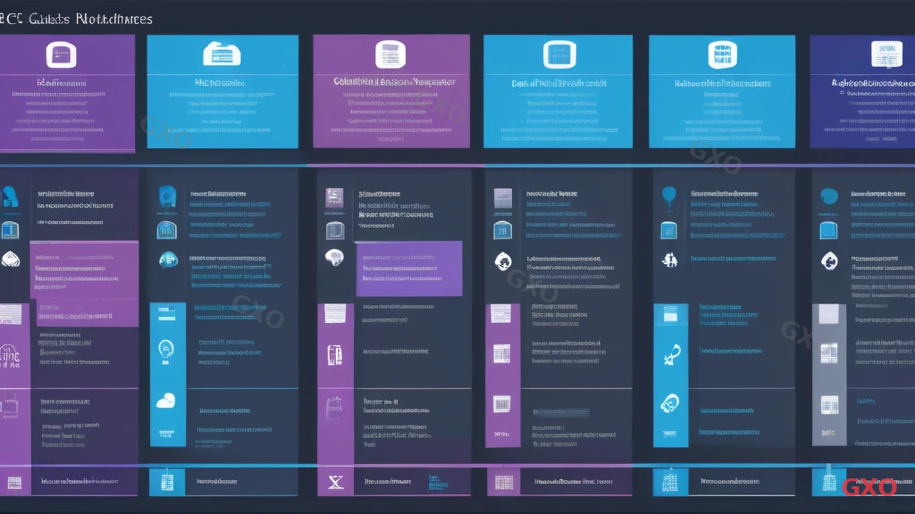 3製品の主要機能比較マトリクス Professional infographic displaying a detailed feature comparison matrix of three HCI platforms. Large comparison table with rows for virtualization, storage, networking, and management features. Checkmarks and icons indicating support levels. Color-coded columns: blue for Nutanix, dark gray for vSAN, purple for Azure Stack HCI. Clean corporate design suitable for executive presentations.